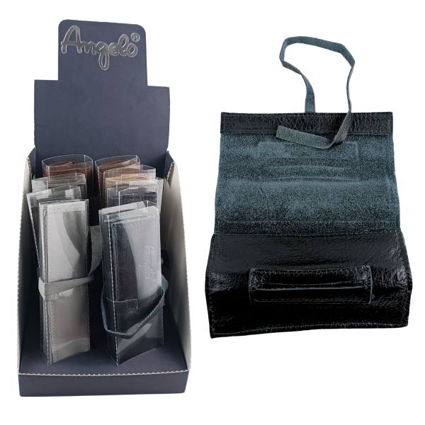 Feinschnittbeutel Leder Schwarz 10er set